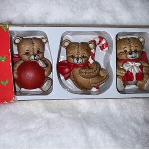 Vintage Cute Teddy Bear Magnets Set of 3